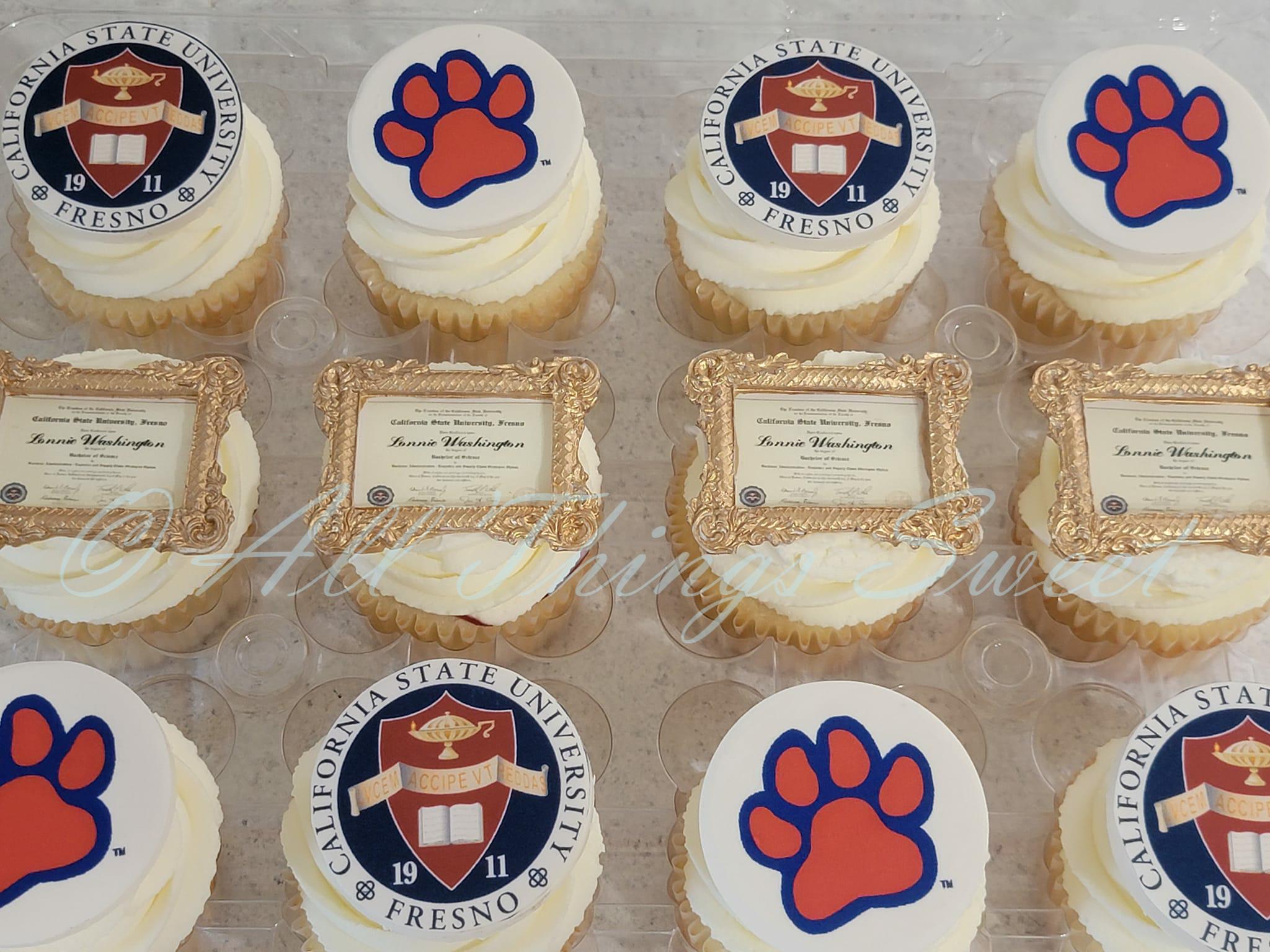 floral fault line graduation cake